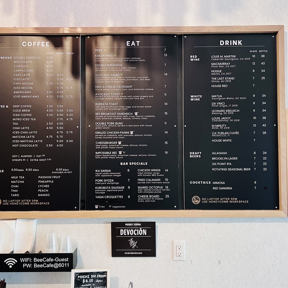 Bee Cafe - Menu - Cafes Near Me - Woodside, New York Bee Cafe - Menu - Cafes Near Me - Woodside, New York