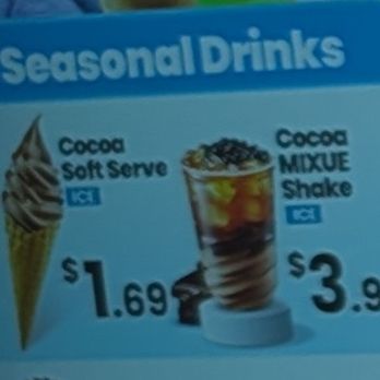 Mixue - Menu pic shows how the Cocoa shake look like comparing to the one I received. - Ice Cream & Frozen Yogurt Near Me - Brooklyn, New York Mixue - Menu pic shows how the Cocoa shake look like comparing to the one I received. - Ice Cream & Frozen Yogurt Near Me - Brooklyn, New York