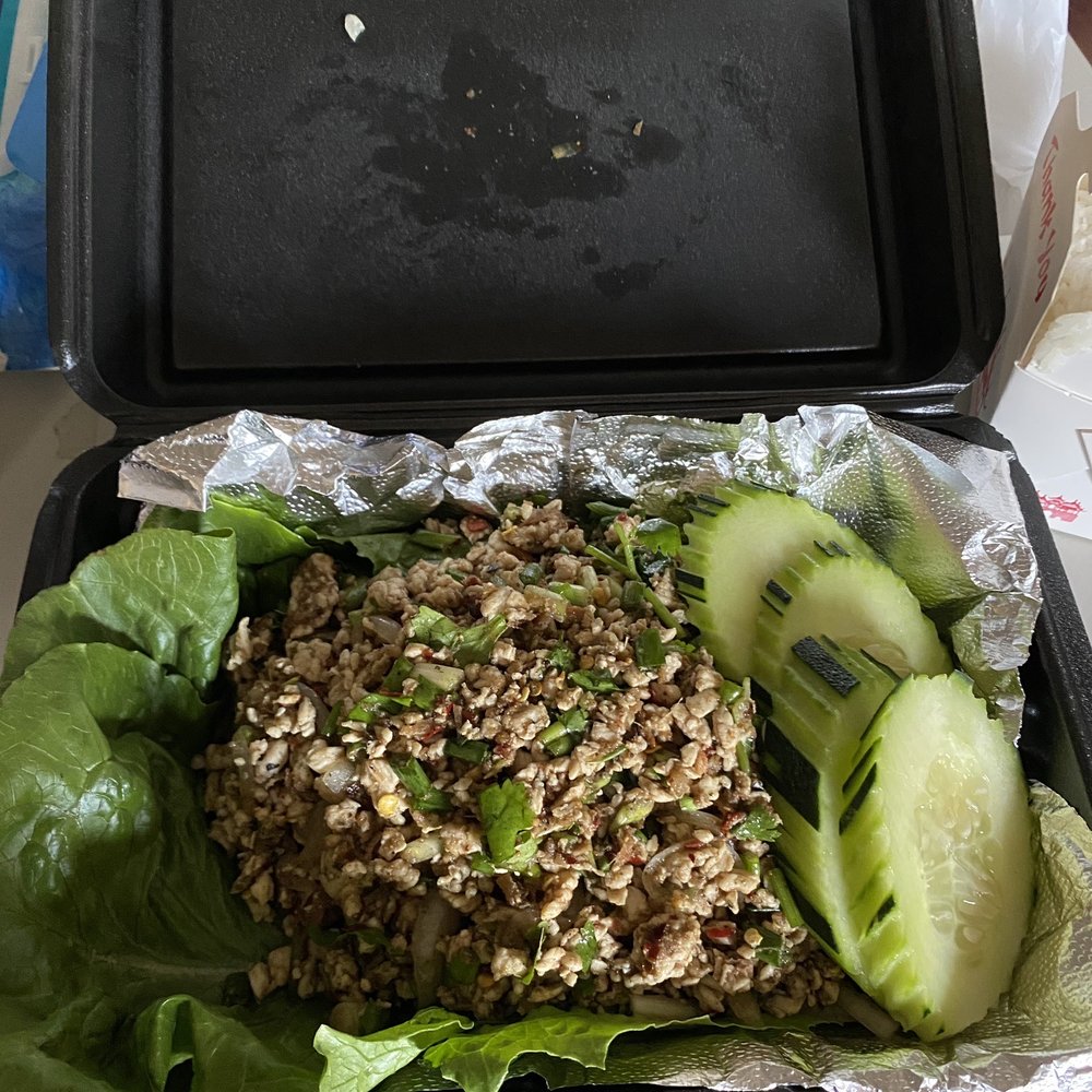 Coconut Cafe - Chicken Larb, comes with a side of rice - Laotian Near Me - Merced, California Coconut Cafe - Chicken Larb, comes with a side of rice - Laotian Near Me - Merced, California