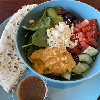 A Divine Encounter Café - a bowl of salad and pita chips - Cafes Near Me - Fort Wayne, Indiana A Divine Encounter Café - a bowl of salad and pita chips - Cafes Near Me - Fort Wayne, Indiana