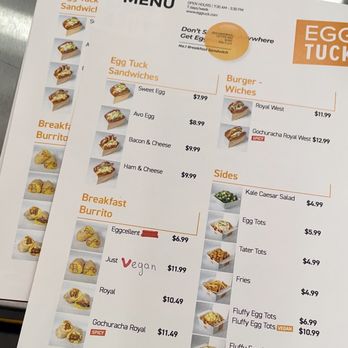Egg Tuck - Menu - Breakfast & Brunch Near Me - Chicago, Illinois Egg Tuck - Menu - Breakfast & Brunch Near Me - Chicago, Illinois