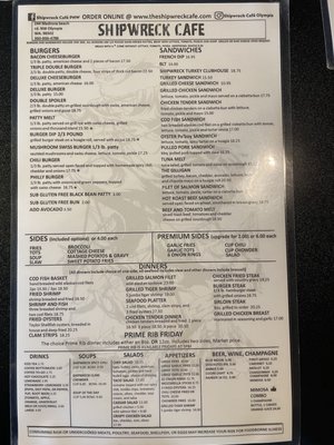 Menu photo 2 Shipwreck Cafe Olympia, WA Menu photo 2 Shipwreck Cafe Olympia, WA