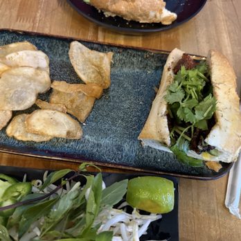 Pho Saigonese - 1/2 Banh mi (we shared) and condiments - Vietnamese Near Me - Las Vegas, Nevada Pho Saigonese - 1/2 Banh mi (we shared) and condiments - Vietnamese Near Me - Las Vegas, Nevada