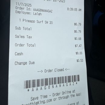 Smoothie King - What I actually paid - Juice Bars & Smoothies Near Me - Mobile, Alabama Smoothie King - What I actually paid - Juice Bars & Smoothies Near Me - Mobile, Alabama