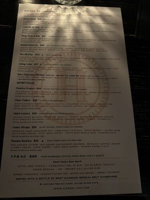 Menu photo 5 Highball Phoenix, AZ