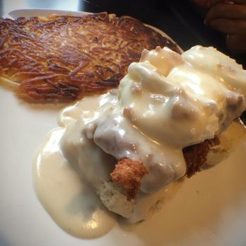 Break Your Fast - Side view of Fried Chicken Eggs Benedict with side of hash browns. Look at that fried chicken tho. - American Near Me - Union City, California Break Your Fast - Side view of Fried Chicken Eggs Benedict with side of hash browns. Look at that fried chicken tho. - American Near Me - Union City, California