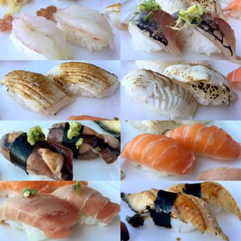 Sushi Kuni - Nigiri: Amaebi, Aji, Hamachi Toro, Hirame, Hotaru Ika, Sake, Toro, Nihon Unagi | $5.95-$14 per pair - Japanese Near Me - Cupertino, California