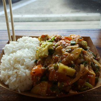 Poke-Poke - Shiso salmon poke - Seafood Near Me - Austin, Texas Poke-Poke - Shiso salmon poke - Seafood Near Me - Austin, Texas