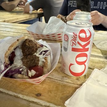 Falafel Tanami - My Falafel Pita order with Diet Coke - Falafel Near Me - New York, New York Falafel Tanami - My Falafel Pita order with Diet Coke - Falafel Near Me - New York, New York