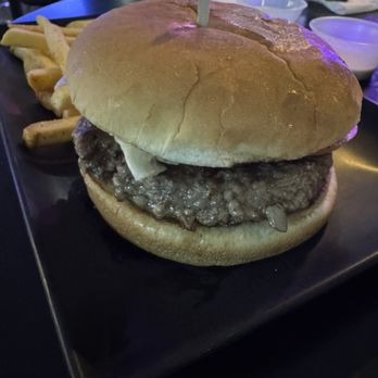 The Billiard Den - Cheeseburger with fries - Pool Halls Near Me - Richardson, Texas