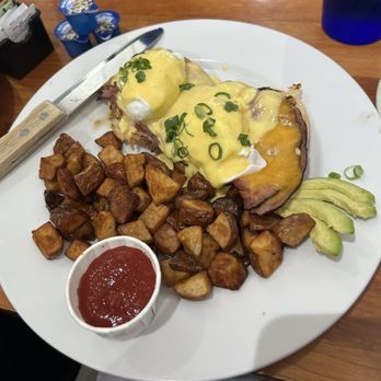 Harvest Moon - Eggs Benedict w/ Tomatoes added . - American Near Me - Modesto, California Harvest Moon - Eggs Benedict w/ Tomatoes added . - American Near Me - Modesto, California