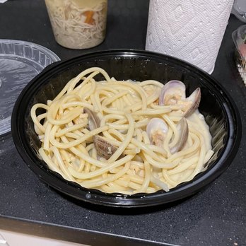 Ah' Pizz - Harrison - Bucatini with Clam Sauce - Italian Near Me - Harrison, New Jersey Ah' Pizz - Harrison - Bucatini with Clam Sauce - Italian Near Me - Harrison, New Jersey