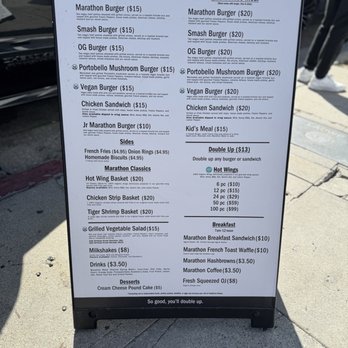 Marathon Burger - Menu - Burgers Near Me - Los Angeles, California