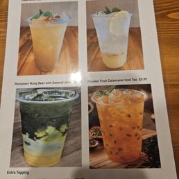New Drinks Menu - July 2025