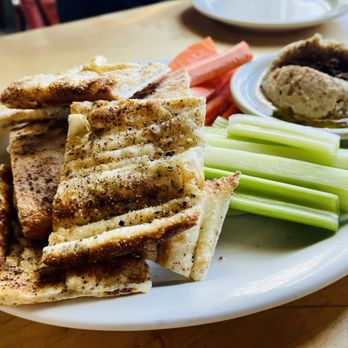 Cushnoc Brewing - a plate of pita chips and celery - Breweries Near Me - Augusta, Maine Cushnoc Brewing - a plate of pita chips and celery - Breweries Near Me - Augusta, Maine