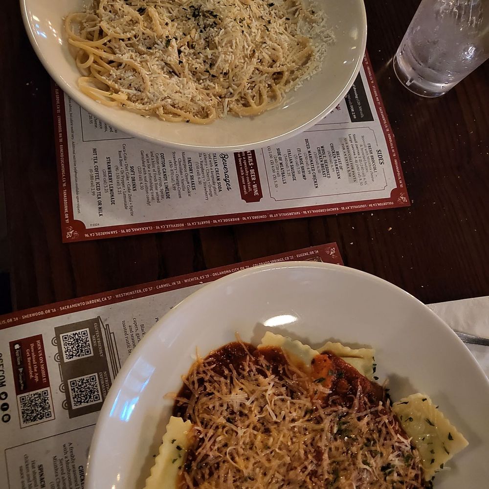 The Old Spaghetti Factory - spinach ravioli and mizithra pasta - Italian Near Me - Eugene, Oregon The Old Spaghetti Factory - spinach ravioli and mizithra pasta - Italian Near Me - Eugene, Oregon