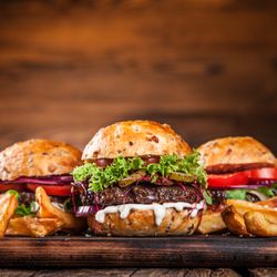 The Break Room Sports Bar & Grill - Build Your Own Burger Special on Tuesdays