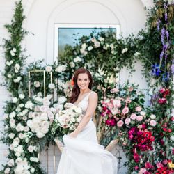 Ivory & Beau - Floral Design by Ivory & Beau  Gown available at Ivory & Beau
