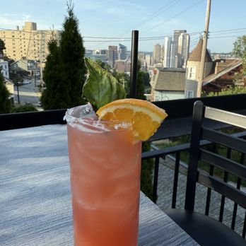 Coughlin's Law Kitchen and Ale House - Spicy blood orange and pineapple Paloma - New American Near Me - Pittsburgh, Pennsylvania