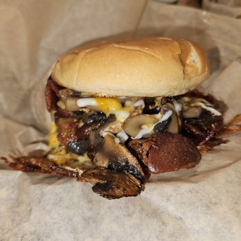 Krunch Burger - Single with bacon and mushroom - Burgers Near Me - La Mirada, California