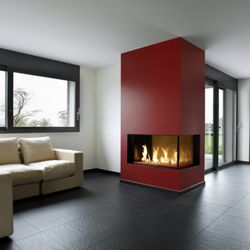American Heritage Fireplace - DaVinci Two-sided Corner Fireplace