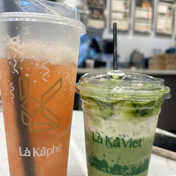 La Ka Viet - Lychee green tea and matcha einspanner - Desserts Near Me - Westminster, California