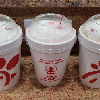 Chick-fil-A - No labeling of shake flavor... had to stick a straw in them and pull it out to determine flavor. Please place a label on them. Thank you! - Chicken Shop Near Me - Victorville, California