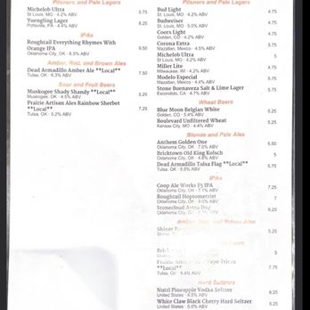 Bricktown Brewery - Beer Menu - Breweries Near Me - Muskogee, Oklahoma