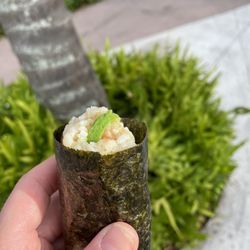 Local Boy Sushi - Hand roll (shrimp and ahi-spicy $5)