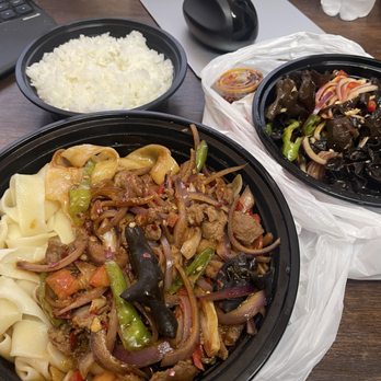 Ma's Kitchen - How special hand pulled noodles upgraded to the flat noodles the black fungus salad with garlic is excellent. - Chinese Near Me - Rowland Heights, California