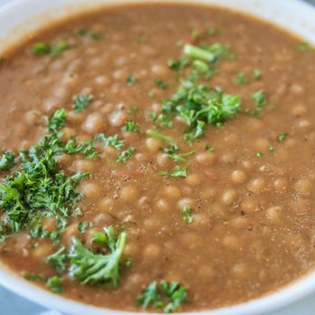 Blu Kouzina - Lentil soup (gluten-free) - Greek Near Me - Sarasota, Florida Blu Kouzina - Lentil soup (gluten-free) - Greek Near Me - Sarasota, Florida