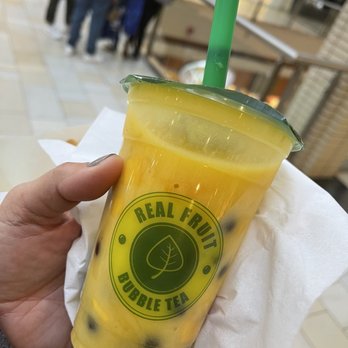 Real Fruit - Mango Diamond Slush Special - Bubble Tea Near Me - Jersey City, New Jersey