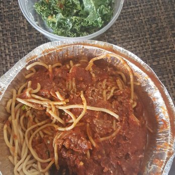 Sunshine's - Vegetarian spaghetti and garlic kale - Juice Bars & Smoothies Near Me - Houston, Texas Sunshine's - Vegetarian spaghetti and garlic kale - Juice Bars & Smoothies Near Me - Houston, Texas