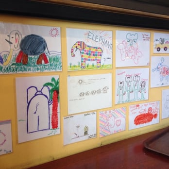 Elephants & Bagels - Lovely drawings on the wall - Bagels Near Me - Edinburgh, EDH