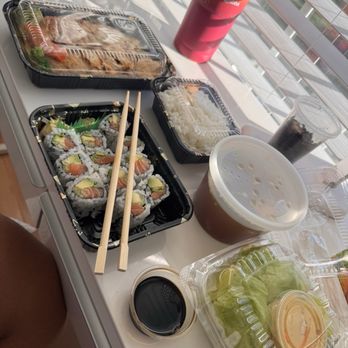 Sushi Call - Alaska roll, chicken teriyaki, white rice, miso soup and salad - Sushi Bars Near Me - Elkridge, Maryland