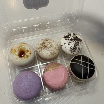 FROST - Boston Crème Macaron, Crème Brûlée, Oreo, Honey Lavender French Macaron, Strawberry Champagne French Macaron, Chai Latte - Bakeries Near Me - Mill Creek, Washington