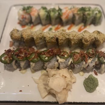 The Hamilton - Caterpillar Sushi Roll, Fire Cracker Sushi Roll, and King Toro (top to bottom) - Seafood Near Me - Washington, DC, District of Columbia The Hamilton - Caterpillar Sushi Roll, Fire Cracker Sushi Roll, and King Toro (top to bottom) - Seafood Near Me - Washington, DC, District of Columbia