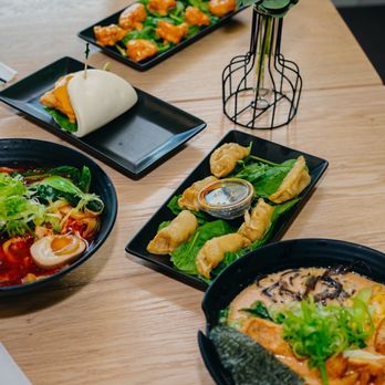 Urban Noodle - a variety of dishes on a table - Ramen Near Me - Durham, North Carolina Urban Noodle - a variety of dishes on a table - Ramen Near Me - Durham, North Carolina