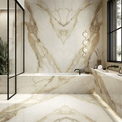 Arena Stone NJ - Infinity Surfaces Porcelain-Calacatta Magnifico New Vein Thru Tech 2cm 127"x 63" also available in 6mm and 12mm