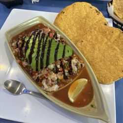 Mariscos Muelle 77 - Ceviche shrimp fish crab