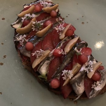 Barndiva - Anchovies toast - New American Near Me - Healdsburg, California