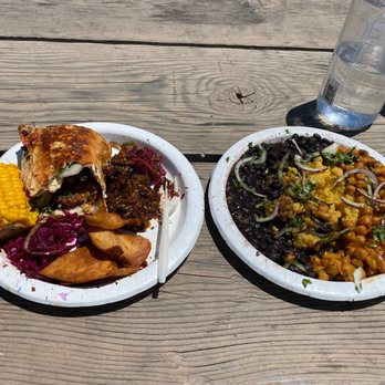 Royal Egyptian Cuisine - Already half-eaten and so much food! - Food Trucks Near Me - Berkeley, California