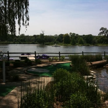 River View Miniature Golf - Fox River alongside some of the mini-golf course. - Mini Golf Near Me - St. Charles, Illinois River View Miniature Golf - Fox River alongside some of the mini-golf course. - Mini Golf Near Me - St. Charles, Illinois