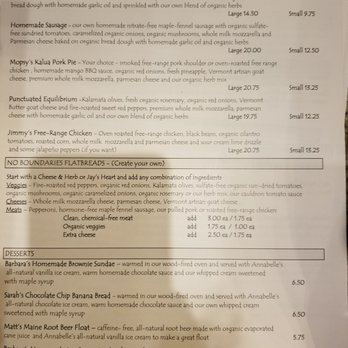 American Flatbread - menu (1/2) - Pizza Near Me - Brighton, Massachusetts