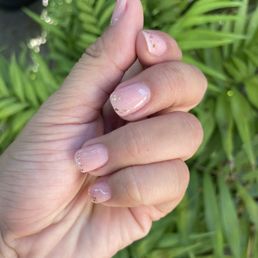 Dip manicure  done by Kelly. I love the pink color (#174) and the glitter just adds a nice, subtle touch!