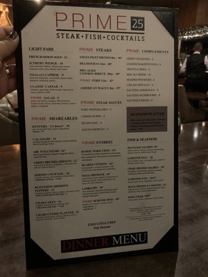 Menu photo 6 Prime 25 Colorado Springs, CO