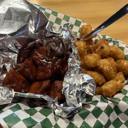 Hand Breaded Boneless Wings and Tater Tots Hand Breaded Boneless Wings and Tater Tots
