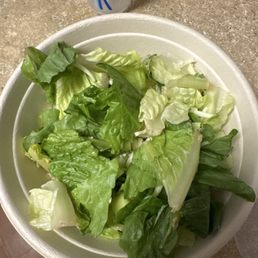 "Hook and Ladder Salad" with nothing other than lettuce and cheese. "Hook and Ladder Salad" with nothing other than lettuce and cheese.