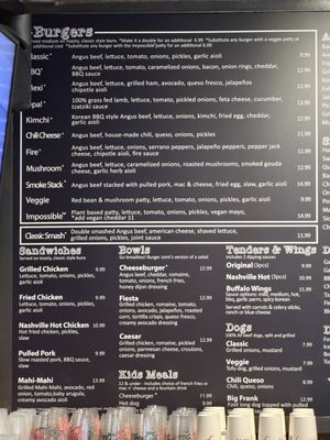 Menu photo 2 The Burger Joint - Montrose Houston, TX Menu photo 2 The Burger Joint - Montrose Houston, TX