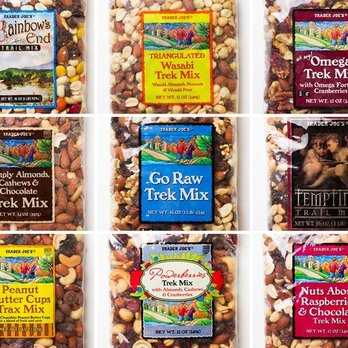 Trader Joe's - all of the snacks, all of the time. just a snippet of my bounty from TJ's! - Grocery Near Me - West Hartford, Connecticut Trader Joe's - all of the snacks, all of the time. just a snippet of my bounty from TJ's! - Grocery Near Me - West Hartford, Connecticut